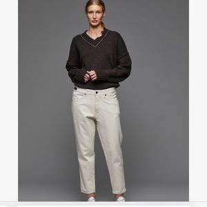 NWT ADNYM ACA 162 Off White with Stripe